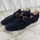 Tom Ford Era Web Horsebit лофери сині замшеві 2995 фото 4