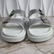 LV Trainer Line Sandals Silver Leather