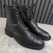 Combat Boots LV Medallion Wingtip Perforated Black Leather