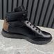 Fast Track Hiking Boots Black Leather Scritto Jacquard-Shell