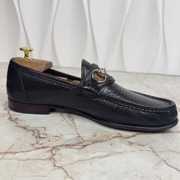 Vintage 1953 Style Web Loafer Dark Brown Lizard Skin