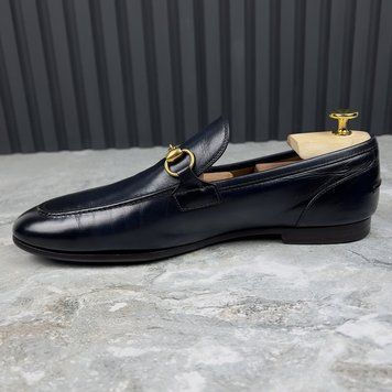 Horsebit Jordaan Loafers Patina Blue Leather