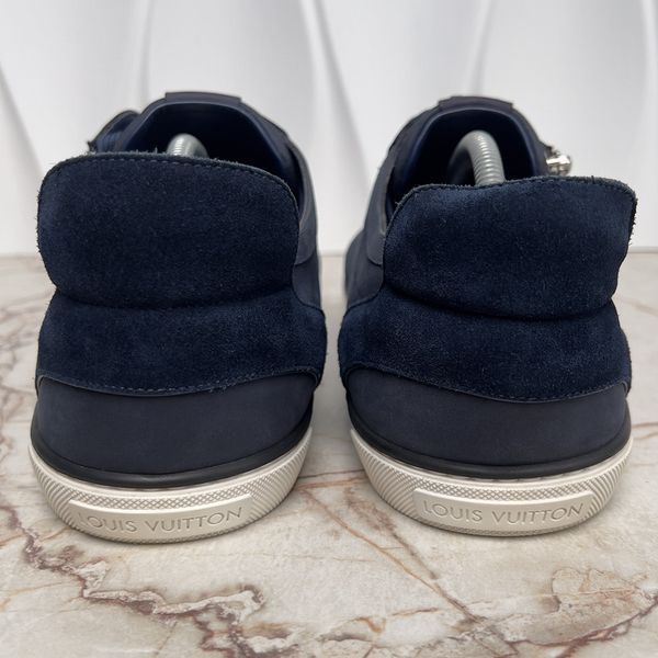 Challenge Zip Up Sneakers Damier Infini Blue Nubuck