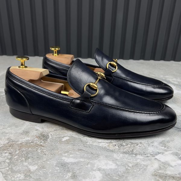 Horsebit Jordaan Loafers Patina Blue Leather