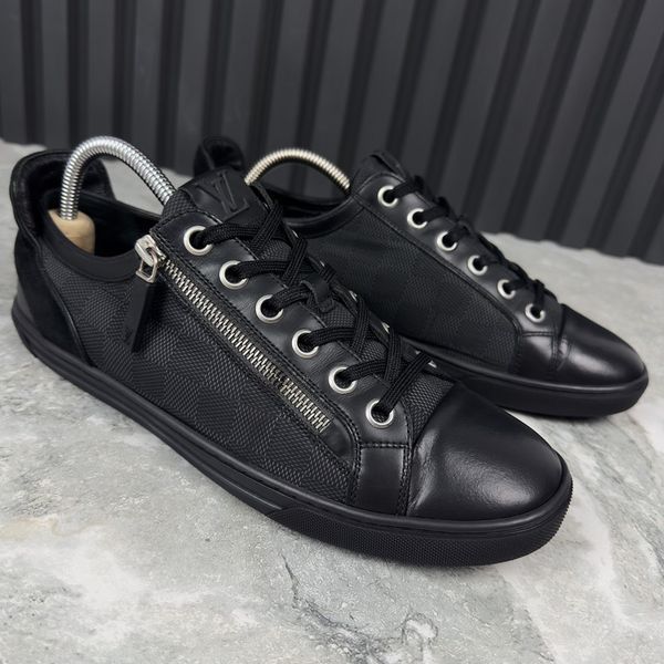 Challenge Zip Up Sneakers Black Nylon