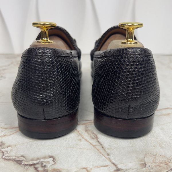 Vintage 1953 Style Web Loafer Dark Brown Lizard Skin