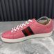 Gucci Ace Web GG Monogram Low Top Sneakers Pink Leather