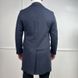 Coat Herringbone Blue Wool Cashmere Blend