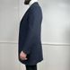 Coat Herringbone Blue Wool Cashmere Blend