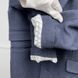 Coat Herringbone Blue Wool Cashmere Blend
