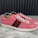 Gucci Ace Web GG Monogram Low Top Sneakers Pink Leather