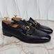 Horsebit Collapsible Fringe Loafers Black Leather