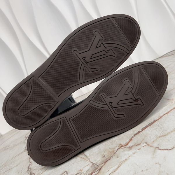 Line Up Sneakers Monogram Canvas Black Leather