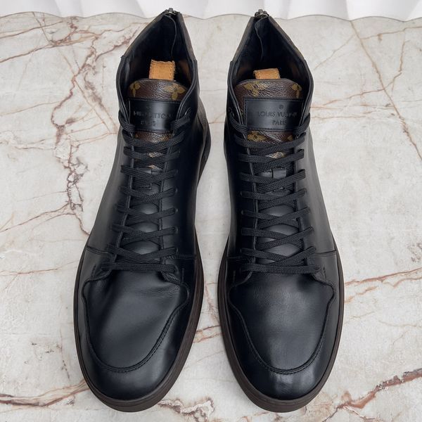 Line Up Sneakers Monogram Canvas Black Leather
