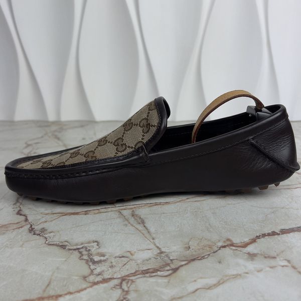 GG vintage moccasins canvas brown leather