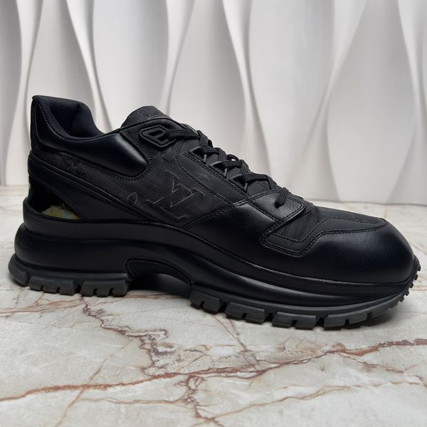 Virgil Abloh 2054 Monogram Sneakers Black Leather