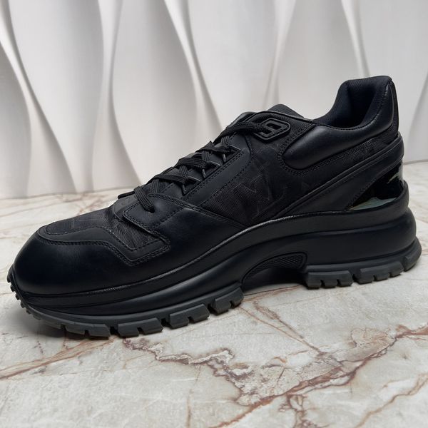 Virgil Abloh 2054 Monogram Sneakers Black Leather