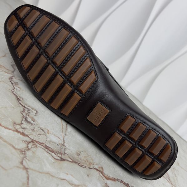 GG vintage moccasins canvas brown leather