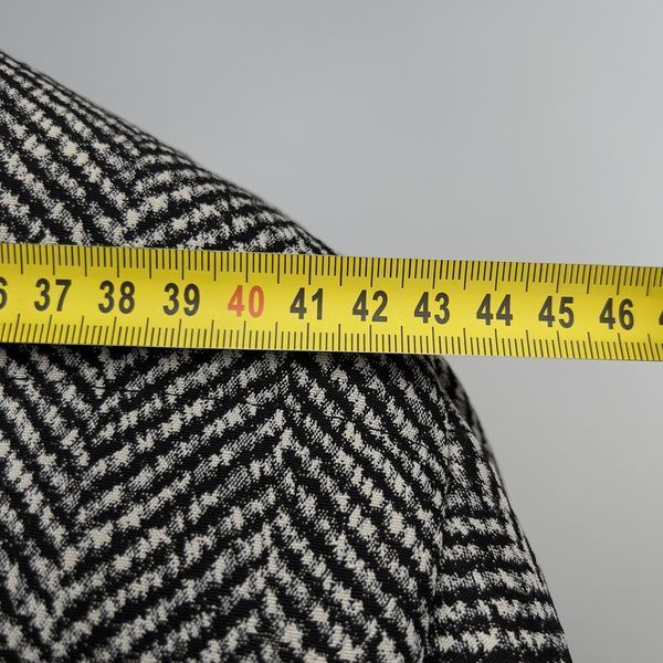 Jacket White Black Herringbone Polar Tech Fabric Goose Down