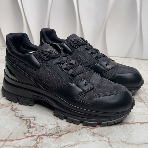 Virgil Abloh 2054 Monogram Sneakers Black Leather