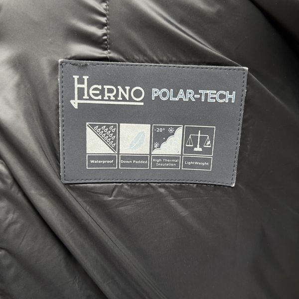 Jacket White Black Herringbone Polar Tech Fabric Goose Down