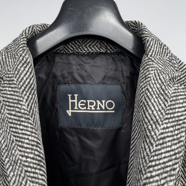 Jacket White Black Herringbone Polar Tech Fabric Goose Down