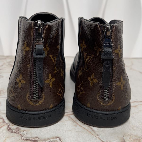 Line Up Sneakers Monogram Canvas Black Leather