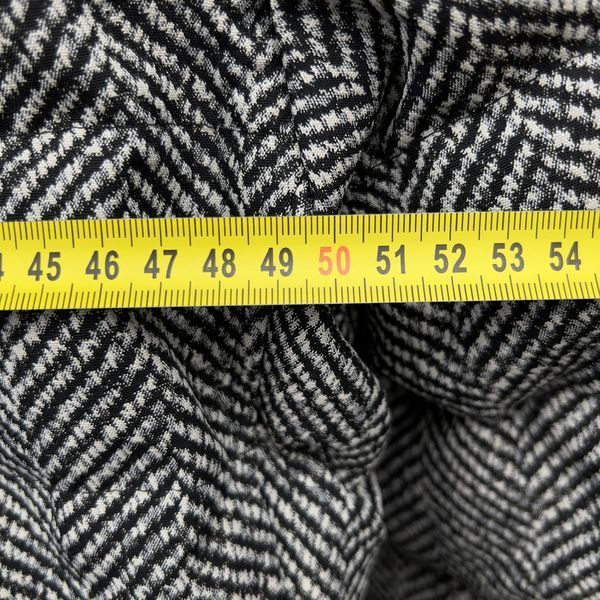 Jacket White Black Herringbone Polar Tech Fabric Goose Down