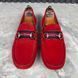 Kanye Web Horsebit Moccasins Red Suede