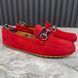 Kanye Web Horsebit Moccasins Red Suede