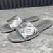 Revival Monogram Sandal Flat Silver Leather