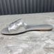 Revival Monogram Sandal Flat Silver Leather