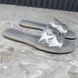 Revival Monogram Sandal Flat Silver Leather