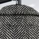 Jacket White Black Herringbone Polar Tech Fabric Goose Down