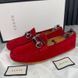 Kanye Web Horsebit Moccasins Red Suede