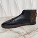 Line Up Sneakers Monogram Canvas Black Leather