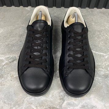 Ace Interlocking GG Sneakers Black Leather