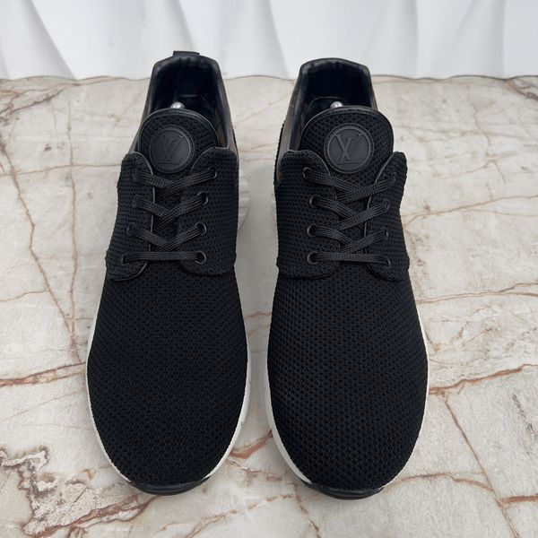 Fastlane Sneakers Monogram Logo Canvas Black Mesh