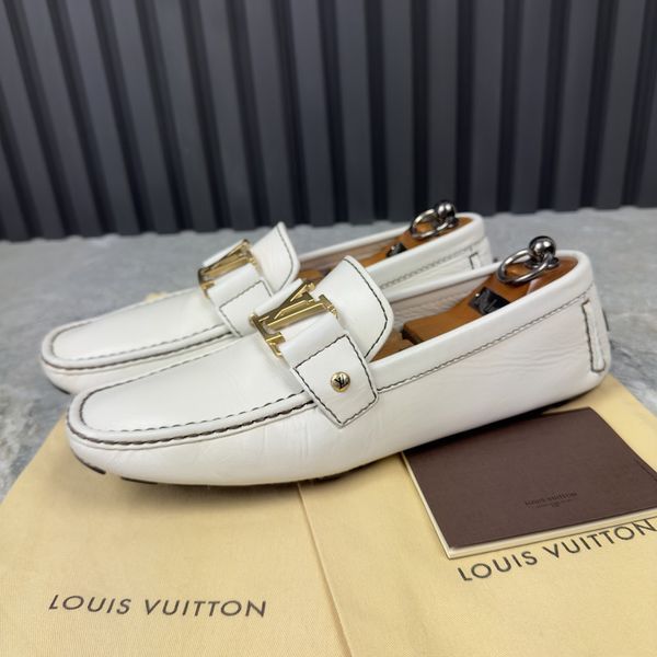 Monte Carlo Moccasins White Leather