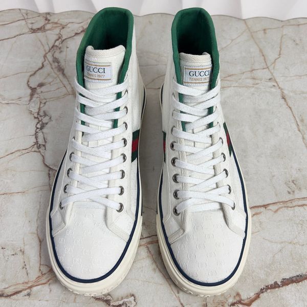 Tennis 1977 Web Monogram Sneakers White Fabric