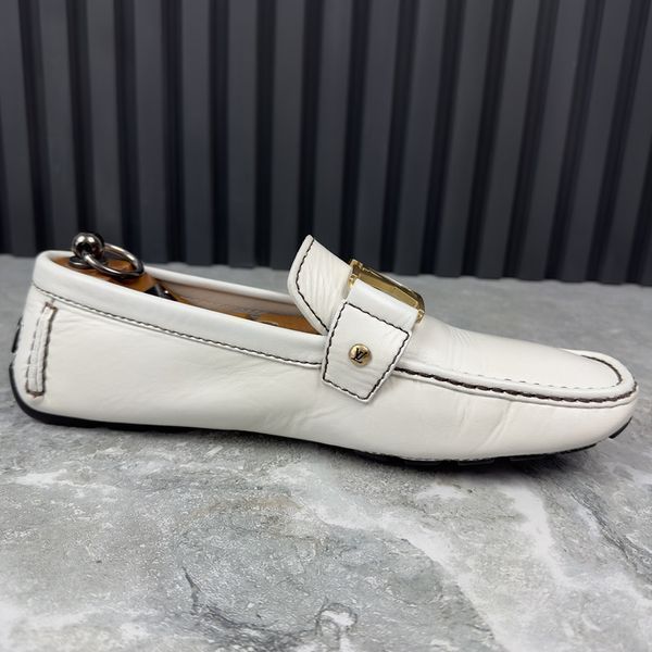 Monte Carlo Moccasins White Leather