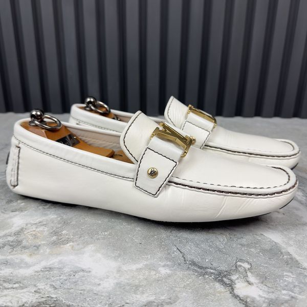 Monte Carlo Moccasins White Leather