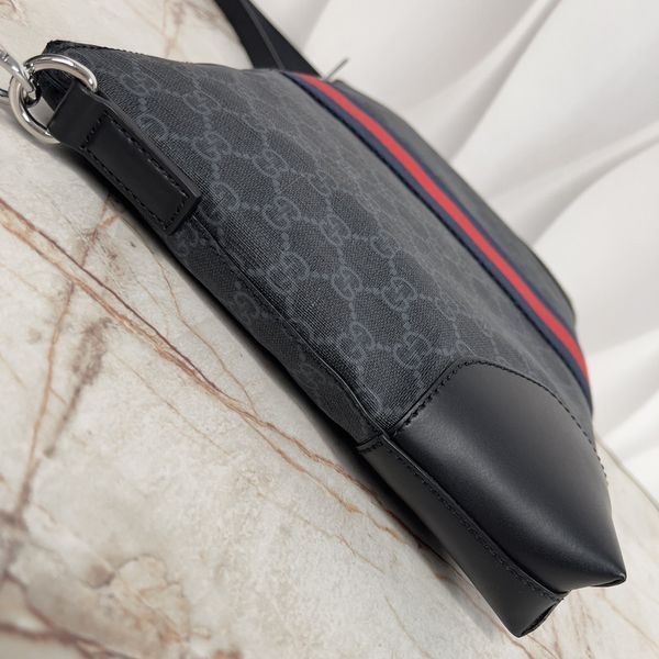 GG Supreme Canvas Messenger Bag Laptop & Lacoste Strap