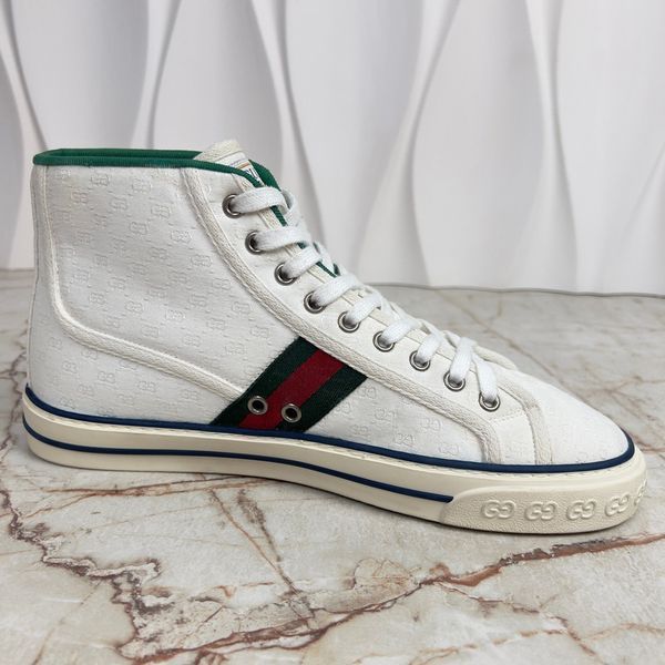 Tennis 1977 Web Monogram Sneakers White Fabric