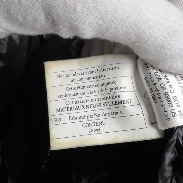 M's Fitz Roy Down Parka Jacket Black Nylon Goose Down