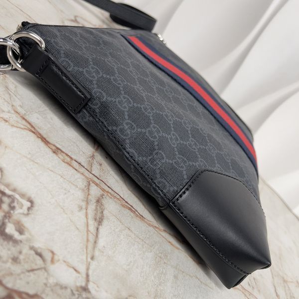 GG Supreme Canvas Messenger Bag Laptop & Lacoste Strap