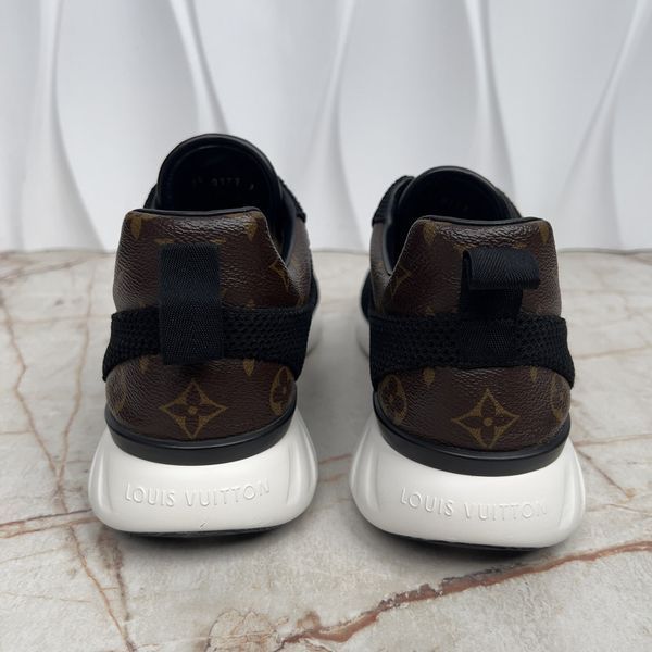 Fastlane Sneakers Monogram Logo Canvas Black Mesh