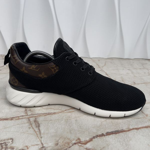 Fastlane Sneakers Monogram Logo Canvas Black Mesh