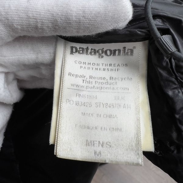 M's Fitz Roy Down Parka Jacket Black Nylon Goose Down