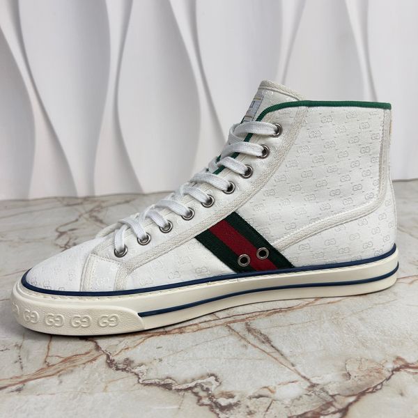 Tennis 1977 Web Monogram Sneakers White Fabric